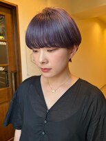 ジル ヘアデザイン ナンバ(JILL Hair Design NAMBA)&nbsp;マッシュショート／ショート／パープル／ラベンダーカラー