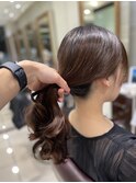 コテ巻き風パーマ韓国風パーマミディアムパーマ前髪パーマ