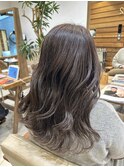 髪質改善カラー×オリーブアッシュ