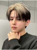 福岡で叶うブロンドブラック/韓国ヘア/メンズヘア/天神/眉毛