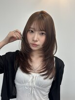ボタン ハカタ(VOTAN hakata)&nbsp;市野瀬裕奈/ハッシュカット/ミディアムレイヤー/ダブルカラー