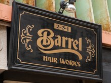 ヘアーワークス バレル(HAIR WORKS Barrel)の雰囲気（こちらの看板が目印！階段下に立看板あります！水戸駅北口5分。）