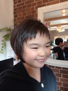 ヘアー ガーデン アンジュ(hair garden Ange) KIDSアシンメトリーショートボブ