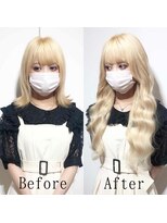 ARビューティー ギンザ(AR Beauty Ginza)&nbsp;ホワイトブロンドヘア#シールエクステ#ゆるふわウェーブ#銀座