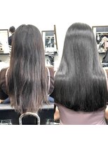 シンズ 銀座(sins)&nbsp;ダメージでゴワつき癖で広がる髪質×sins式酸性ストレート