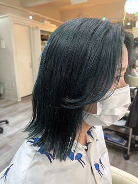 ベビーフェアリー 西宮北口店(Baby Fairy) ぱつっと外ハネボブ×モスグリーン