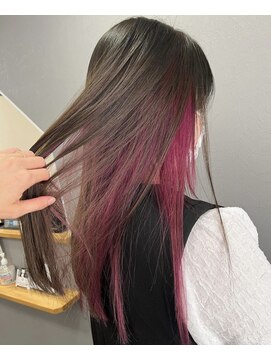 ヘアーアンドメイク ジズー(hair&make zizou) インナーカラー　ピンク