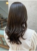 髪質改善グレージュ艶カラーくびれロング