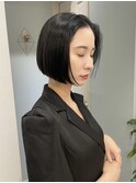 tuuli miyu 黒髪ミニボブ/縮毛矯正/切りっぱなしボブ