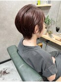 大人可愛い♪ショートヘア×ピンクバイオレットカラー