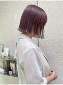ミニボブ/ブリーチ1回ーラベンダーピンク