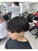 メンズマッシュ×波巻きパーマ