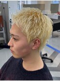 スパイキーショートフェザーパーマシャドウパーマ名古屋メンズ