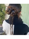 カチモリツインお団子ヘア/お呼ばれヘア/ヘアセット