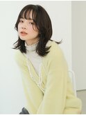 オリーブベージュウェットヘアデザインカラーウルフカット