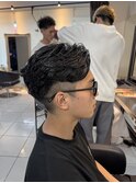 ラルフカール　ニュアンスパーマ　フェードカット　ビジネスヘア