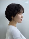 丸みショートシースルーバングくびれショートボブミニボブ