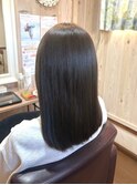 愛されナチュラルセミディ/切りっぱなしスタイル/ツヤ髪/小顔