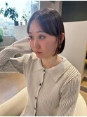 ミニボブ/ヘイリーボブ/顔まわりカット/地毛風縮毛矯正