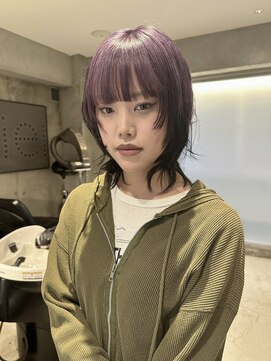 レイヤーカット/ミディアム/デザインカラー/ルーツカラー/袋町