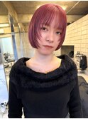 【ラベンダーピンク×レイヤーボブ】