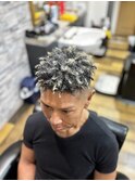 スパイキーアフロ/メッシュ/浦安/メンズパーマ/理容室/フェード