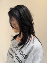 ローエ バイ デコ(Rohe by DECO)&nbsp;【廣川】レイヤーカット/ハッシュカット/ダークグレー