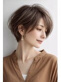 白髪ぼかし脱白髪染め大人ショート40代50代60代