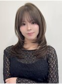 韓国レイヤー顔周りカットくびれレイヤー小顔カット韓国ヘア