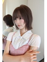ムク(MUKU)&nbsp;前髪あり　ダブルカラー　ベージュ　グレージュ　レイヤー