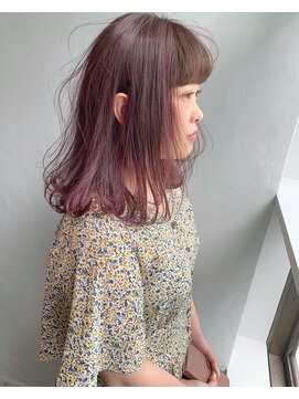 サングース(Sungoose) <Sungoose>インナーカラーパープルモーブ斜めバング