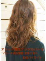 テイルウインド(Tailwind)&nbsp;酸性デジタルパーマ☆全体1ブリーチ+ハイライト履歴/毛先パーマ