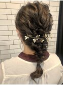 結婚式ヘアセット 編みおろし   ゆるふわセット