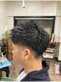 メンズ似合わせアップバンク2ブロックカット