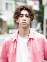 アカ(ACA)&nbsp;センターパートニュアンスパーマメンズマッシュパーマ札幌大通