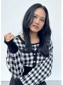 大人可愛い◎透明感 暗髪ブルーバイオレット