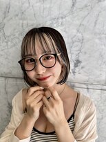 ロンド ストラーダ 心斎橋(Lond strada)&nbsp;マチルダボブ×インナーグレージュ【髪質改善/縮毛矯正】