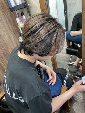 ラル(Lull) 【メンズ】バレイヤージュ/シャドールーツ/アルカリ酸熱/個室