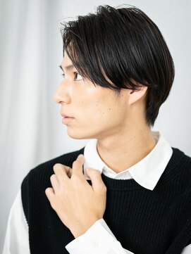 モッズヘア メン 南越谷南口店(mod's hair men) 20代30代ブラックかき上げ伸ばしかけメンズショートF南越谷