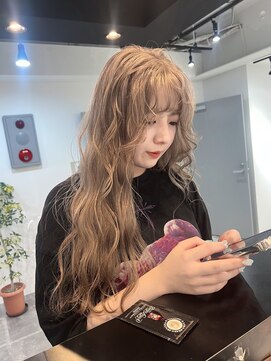 ペレ 栄店(PELE) 前髪/アンブレラカラー/こなれミディ/イメチェン/ウェーブパーマ