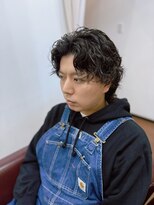 ヘアーメイク クーラ 行橋店(Hair make CURA)&nbsp;無造作サーフカールツイシー巻きウルフカットメンズパーマ
