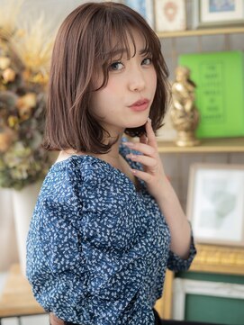 カバーヘア ブリス 戸田公園西口店(COVER HAIR bliss) ■マロンベージュ毛先パーマゆるふわボブ611戸田公園30代40代