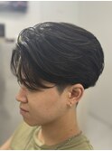 ニュアンスパーマセンターパートフェザーパーマワンカールパーマ