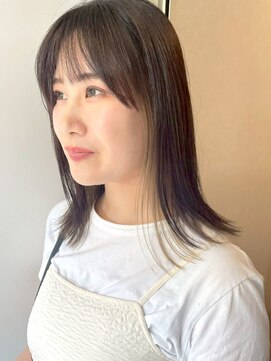 ロッカヘアエジェ(ROCCA hair eje.) フェイスラインカラー×外ハネ