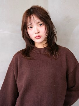 ランプ 代官山(the lamp) 透明感チョコレートブラウンミディアムレイヤー大人美人