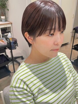 ハイレート ウニクス川越店(Hairate) 【Hairate本川越】耳掛けショートスタイル×ラベンダーブラウン