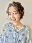 ショートヘア コテ巻き前髪ヘアセット【八王子】