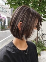 ヘア ラボ ニコ 藤沢店(hair Labo nico...) ボブ ハイライト 白髪ぼかし