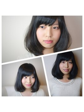 ヘアアンドリラクゼーション ヒスイ(Hair＆Relaxation HISUI) ロブ×黒髪