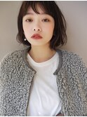 【morio】2020髪型 大人かわいい黒髪ボブ毛先パーマ